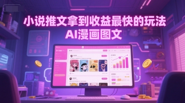 小说推文拿到收益最快的玩法，AI漫画图文-云推网创项目库
