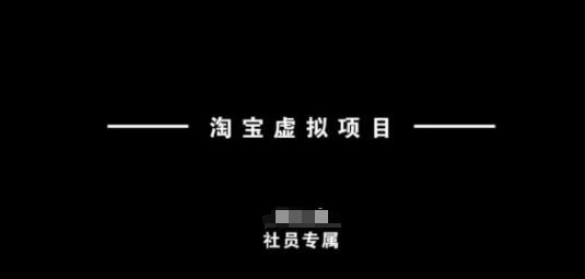 淘宝虚拟项目，从理论到实操，新手也能快速上手-云推网创项目库