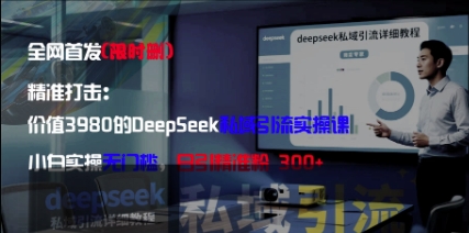 精准打击：价值3980的DeepSeek私域引流实操课，小白实操无门槛，日引精准粉300+-云推网创项目库