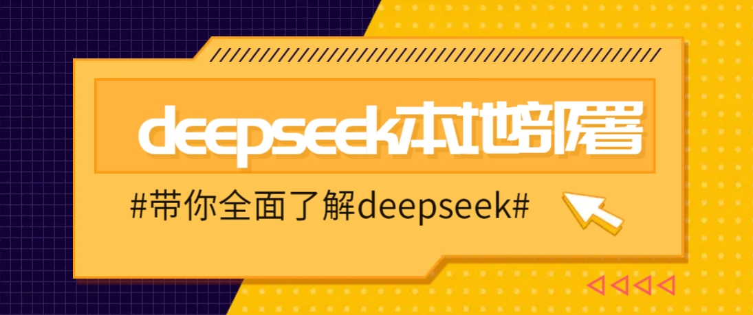 DeepSeek本地部署详细教程，轻松将deepseek部署到你的电脑上-云推网创项目库