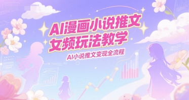 AI漫画小说推文女频玩法教学，AI小说推文变现全流程-云推网创项目库