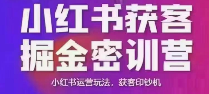 小红书获客掘金线下课，录音+ppt照片，小红书运营玩法，获客印钞机-云推网创项目库