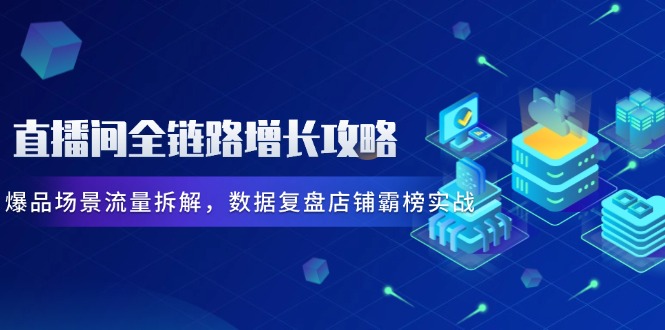 直播间全链路增长攻略，爆品场景流量拆解，数据复盘店铺霸榜实战-云推网创项目库