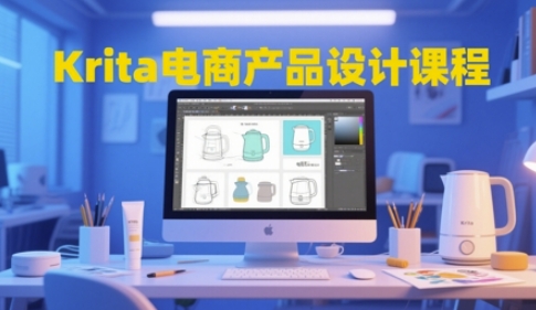 Krita电商产品设计课程，掌握从工具使用到创意落地的全链路设计能力-云推网创项目库