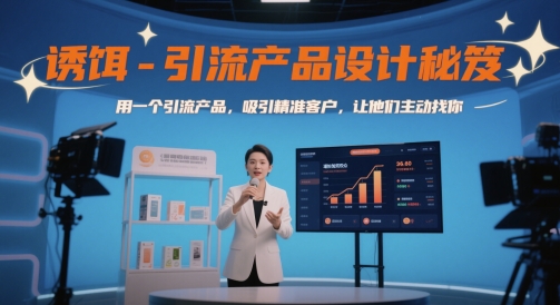 诱饵-引流产品设计秘笈，用一个引流产品，吸引精准客户，让他们主动找你-云推网创项目库