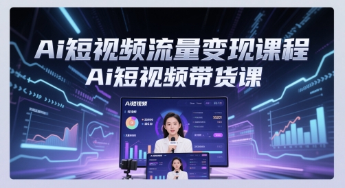 Ai短视频流量变现课程，Ai短视频带货课-云推网创项目库