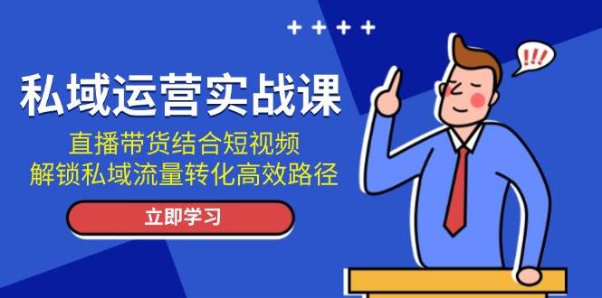 私域运营实战课：直播带货结合短视频，解锁私域流量转化高效路径-云推网创项目库