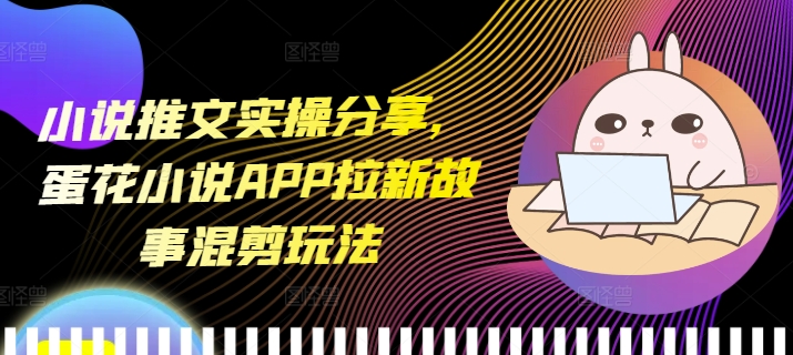 小说推文实操分享，蛋花小说APP拉新故事混剪玩法-云推网创项目库