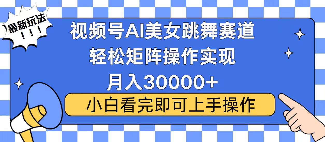 视频号蓝海赛道玩法，当天起号，拉爆流量收益，小白也能轻松月入30000+-云推网创项目库