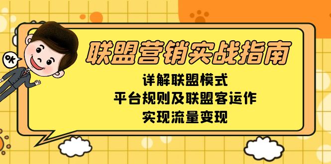 联盟营销实战指南，详解联盟模式、平台规则及联盟客运作，实现流量变现-云推网创项目库
