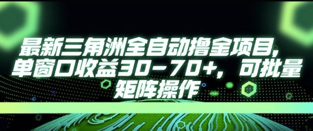 最新AI全自动游戏撸金项目，单窗口收益30-70+，可批量操作【揭秘】-云推网创项目库