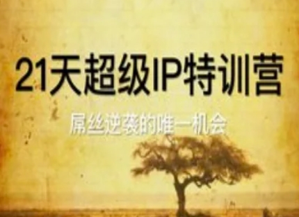 21天超级IP特训营，屌丝逆袭的唯一机会-云推网创项目库