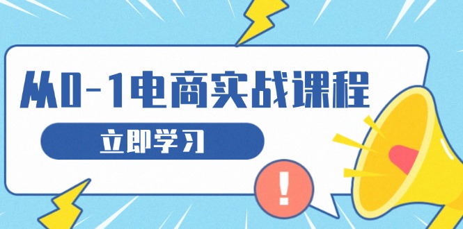 从零做电商实战课程，教你如何获取访客、选品布局，搭建基础运营团队-云推网创项目库