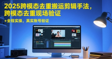 2025跨模态去重搬运剪辑手法，跨模态去重现场验证 +全程实操，真实账号验证-云推网创项目库