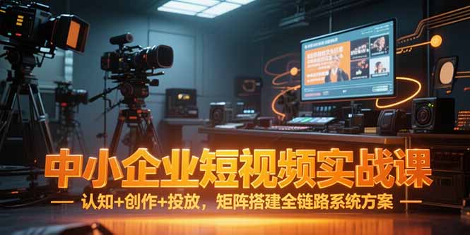 中小企业短视频实战课，认知+创作+投放，矩阵搭建全链路系统方案-云推网创项目库