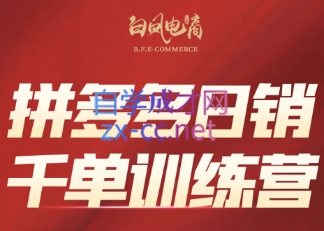 白凤电商·拼多多日销千单训练营(更新5月)-云推网创项目库