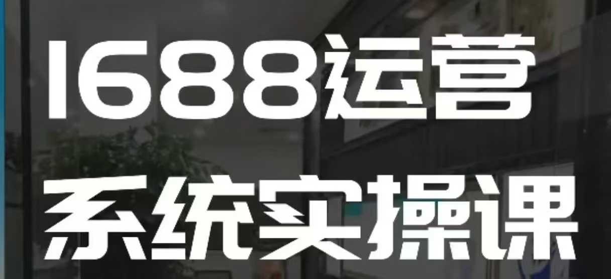 1688高阶运营系统实操课，快速掌握1688店铺运营的核心玩法-云推网创项目库