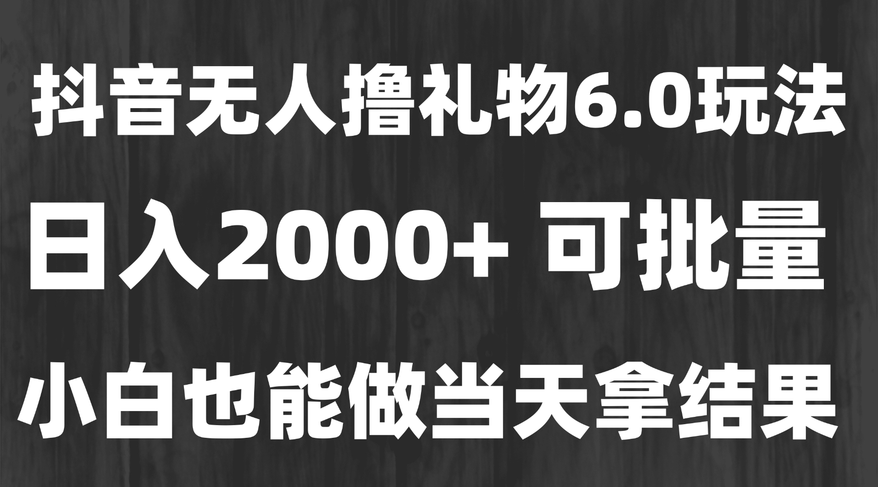 最新风口暴力撸金技术，无人撸礼物，长期稳定 一天收益2000+，小白当天…-云推网创项目库