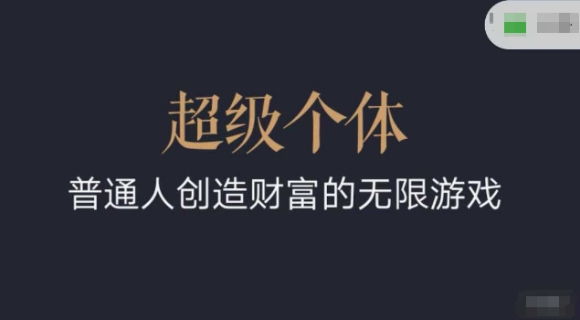 超级个体2024-2025翻盘指南，普通人创造财富的无限游戏-云推网创项目库