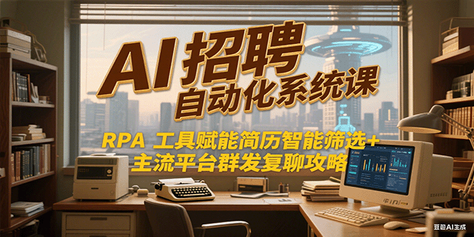 AI招聘自动化系统课，RPA工具赋能简历智能筛选+主流平台群发复聊全攻略-云推网创项目库