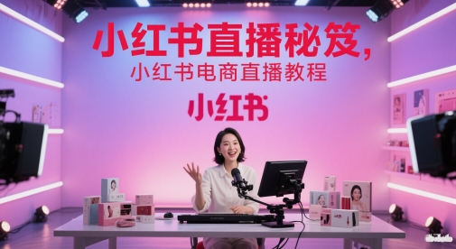 小红书直播秘笈，小红书电商直播教程-云推网创项目库