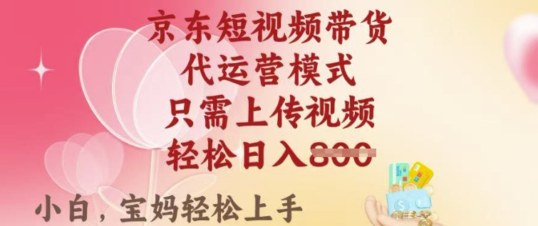 京东短视频带货，2025翻身项目，只需上传视频，单月稳定变现8k+【揭秘】-云推网创项目库