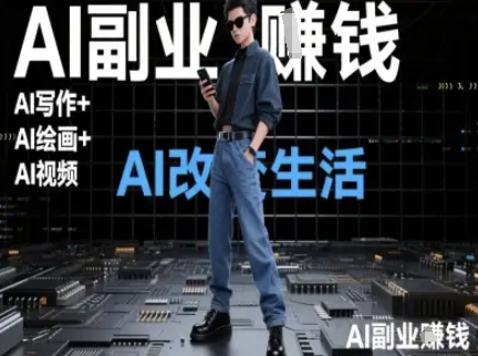 AI改变生活(Ai写作+AI绘画+Ai视频)，AI副业挣钱-云推网创项目库