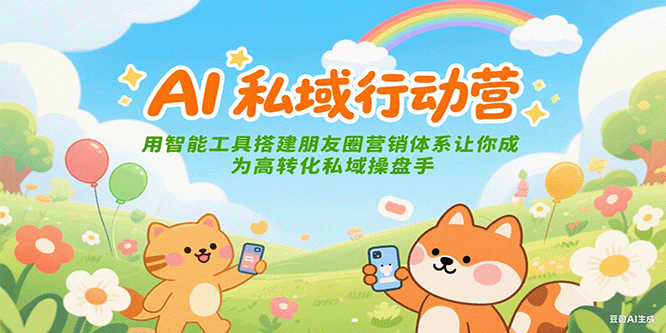 AI私域行动营：用智能工具搭建朋友圈营销体系让你成为高转化私域操盘手-云推网创项目库