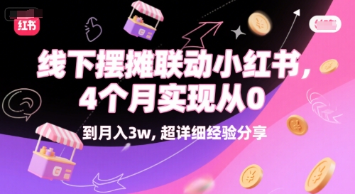 线下摆摊联动小红书，4 个月实现从 0 到月入3w，超详细经验分享-云推网创项目库