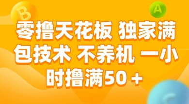 零撸天花板，独家满包技术 不养机 一小时撸满50+【揭秘】-云推网创项目库
