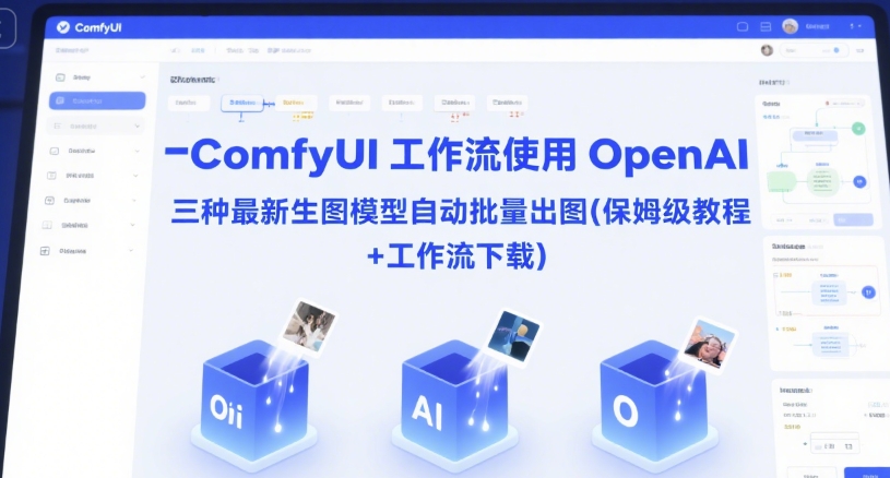 ComfyUI 工作流使用 OpenAI 三种最新生图模型自动批量出图(保姆级教程+工作流下载)-云推网创项目库