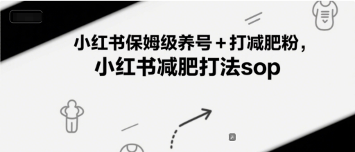 小红书保姆级养号+打减肥粉，小红书减肥打法sop-云推网创项目库