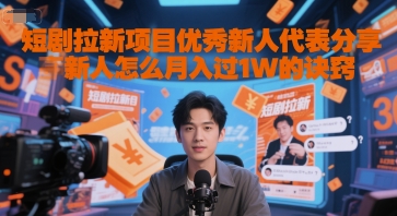 短剧拉新项目优秀新人代表分享新人怎么月入过1W的诀窍-云推网创项目库