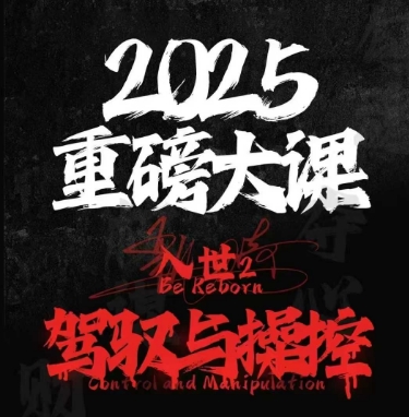 2025重磅大课，入世2，驾驭与控制-云推网创项目库
