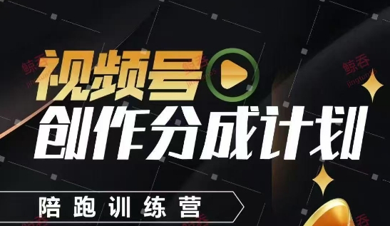视频号创作分成计划陪跑训练营，手把手教会你如何制作视频，细水长流型项目-云推网创项目库