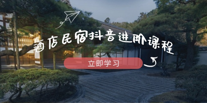 酒店民宿抖音进阶课程，掌握流量渠道与推流逻辑，打造爆款内容-云推网创项目库