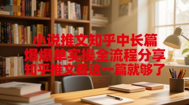 小说推文知乎中长篇爆单实操全流程分享，知乎推文看这一篇就够了-云推网创项目库