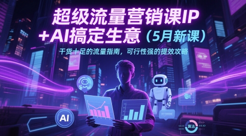 超级流量营销课IP+AI搞定生意(5月新课)干货十足的流量指南，可行性强的提效攻略-云推网创项目库
