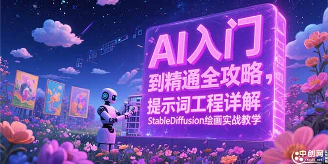 AI入门到精通全攻略，提示词工程详解，StableDiffusion绘画实战教学-云推网创项目库