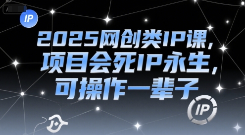 2025网创类IP课，项目会死IP永生，可操作一辈子-云推网创项目库