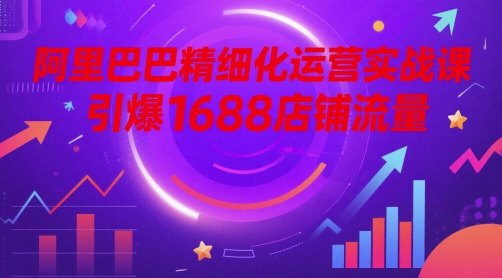阿里巴巴精细化运营实战课，引爆1688店铺流量-云推网创项目库