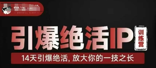引爆绝活IP训练营，14天引爆绝活，放大你的一技之长-云推网创项目库