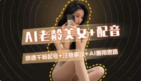 AI老龄美女涨粉+变现_快速千粉起号思路-云推网创项目库
