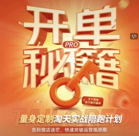 淘宝开单秘籍PRO，量身定制淘天实战陪跑计划，告别做店迷茫、快速突破运营瓶颈期-云推网创项目库