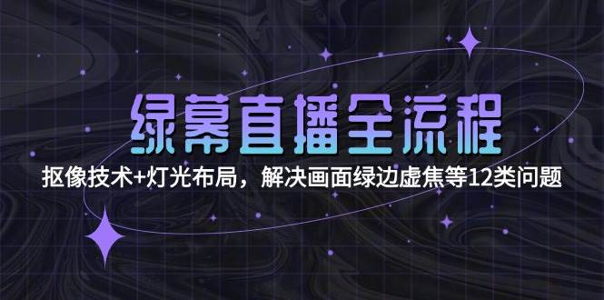 绿幕直播全流程：抠像技术+灯光布局，解决画面绿边虚焦等12类问题-云推网创项目库