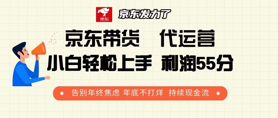 京东带货 代运营 利润55分 告别年终焦虑 年底不打烊 持续现金流-云推网创项目库