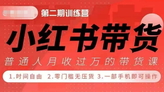 小Red书带货42天训练营 2.0版，宝妈+自由职+上班族+大学生，提高副业收入的大红利项目-云推网创项目库