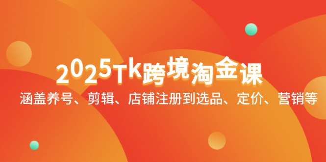2025Tk跨境淘金课：涵盖养号、剪辑、店铺注册到选品、定价、营销等-云推网创项目库