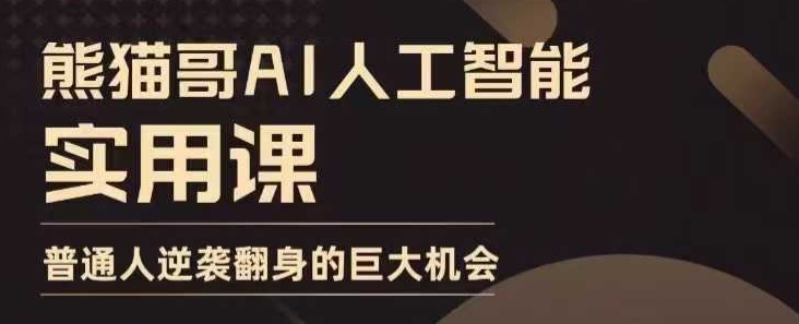 AI人工智能实用课，实在实用实战，普通人逆袭翻身的巨大机会-云推网创项目库