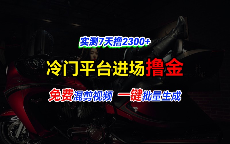 全新冷门平台vivo视频，快速免费进场搞米，通过混剪视频一键批量生成，实测7天撸2300+-云推网创项目库